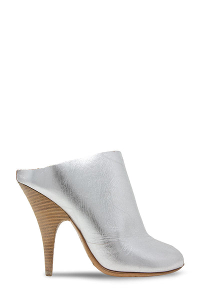 Argento Pump Mule Heel-Elisa Nero-Boyds Philadelphia