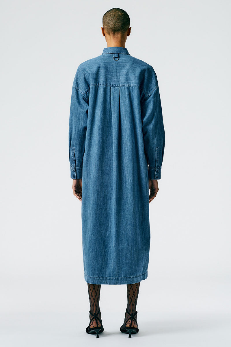 Stone Washed Denim Shirtdress-Tibi-Boyds Philadelphia
