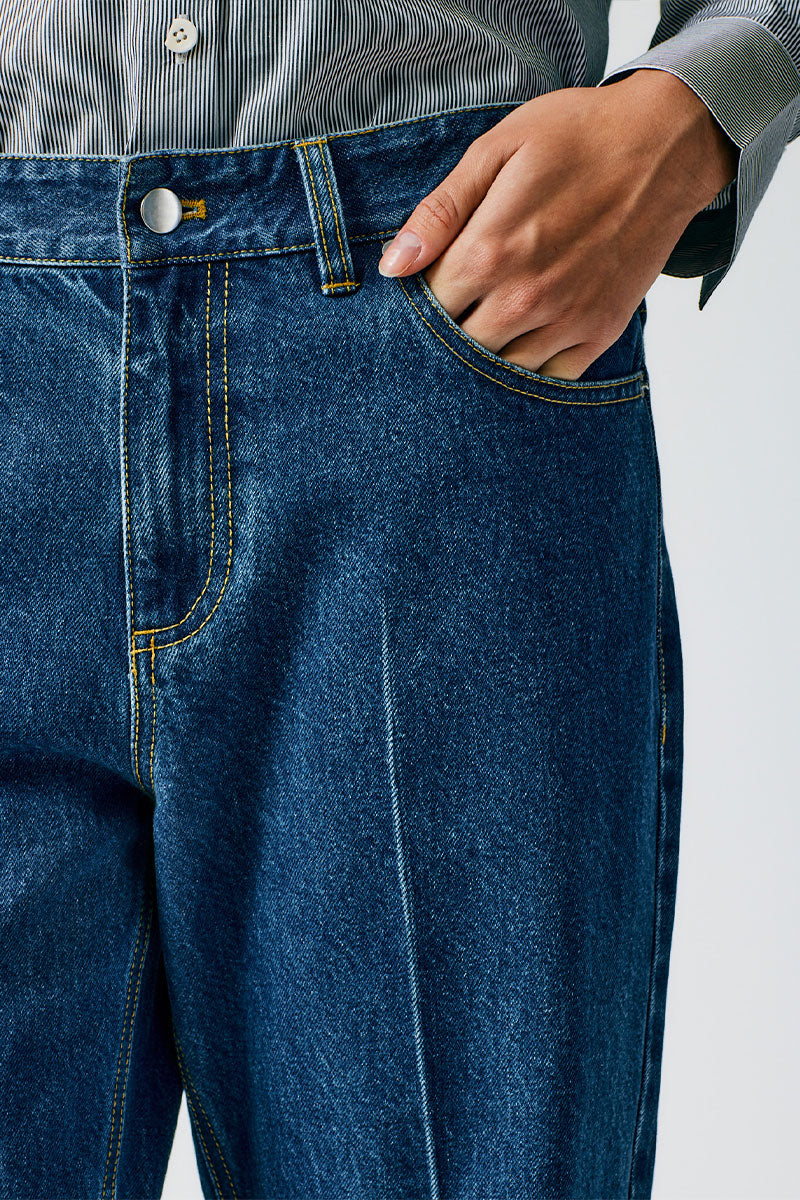 Medium Stone Wash Denim Elfie Jean-Tibi-Boyds Philadelphia