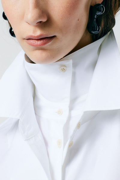 Eco Shirting Double Collar Shirt-Tibi-Boyds Philadelphia