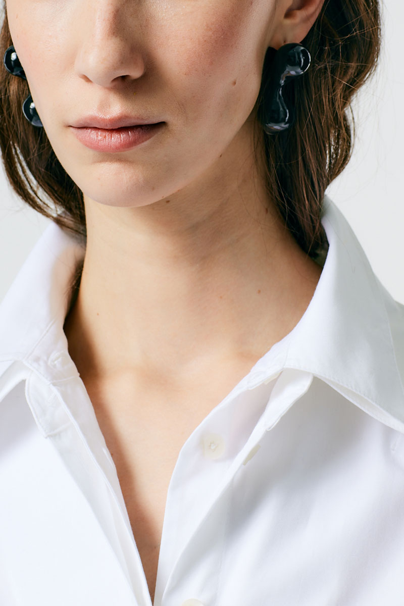Eco Shirting Double Collar Shirt-Tibi-Boyds Philadelphia