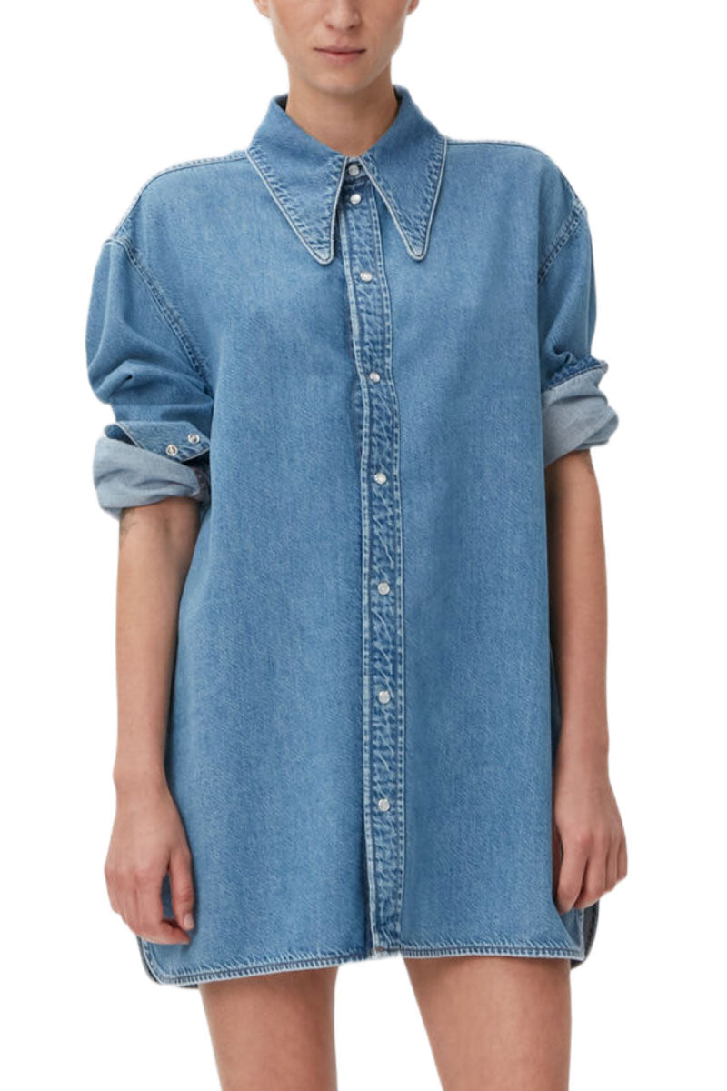 Oversized Denim Shirt-GANNI-Boyds Philadelphia