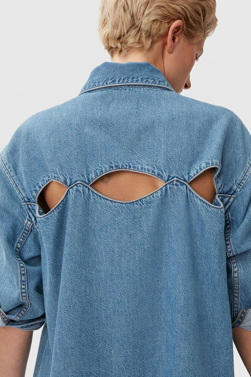 Oversized Denim Shirt-GANNI-Boyds Philadelphia