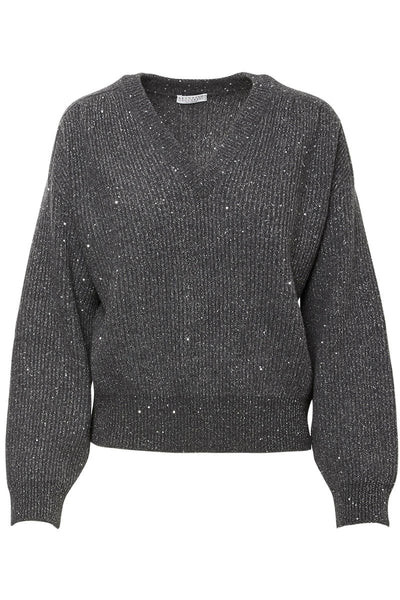 Dazzling & Sparkling V-Neck-Brunello Cucinelli-Boyds Philadelphia