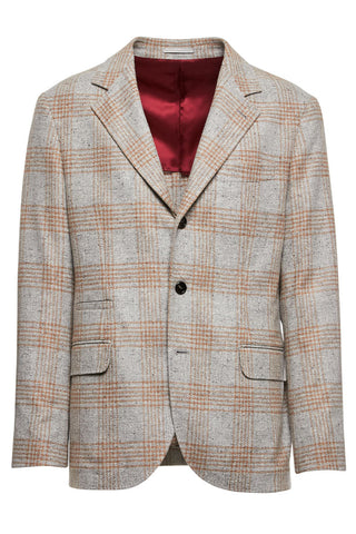 Flecked Tartan Flannel Blazer-Brunello Cucinelli-Boyds Philadelphia