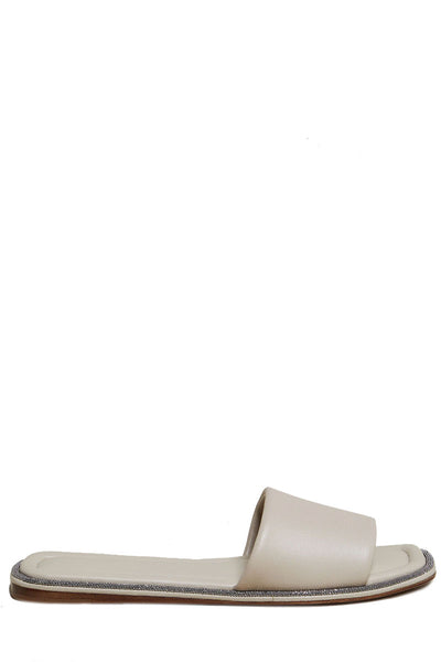 Shiny Edged Slides-Brunello Cucinelli-Boyds Philadelphia