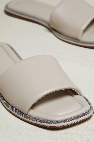 Shiny Edged Slides-Brunello Cucinelli-Boyds Philadelphia