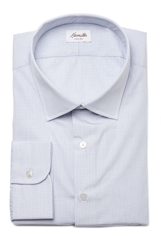 Blue Check Dress Shirt-Hamilton-Boyds Philadelphia