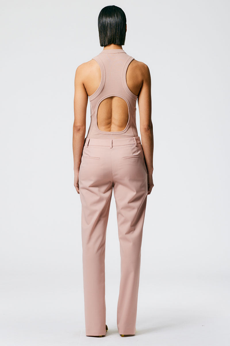 Cassius Suiting Slim Pant with front Slit Detail-Tibi-Boyds Philadelphia