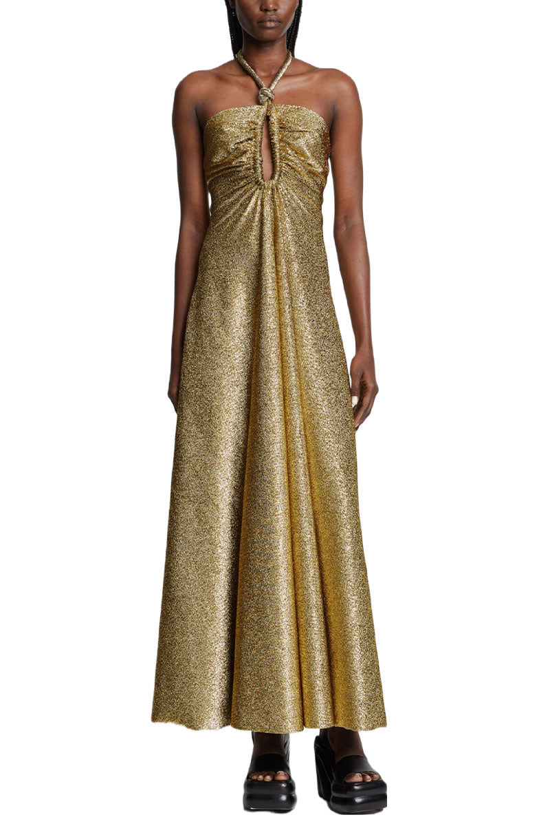 Metallic Jersey Sleeveless Cut Out Dress-Proenza Schouler-Boyds Philadelphia