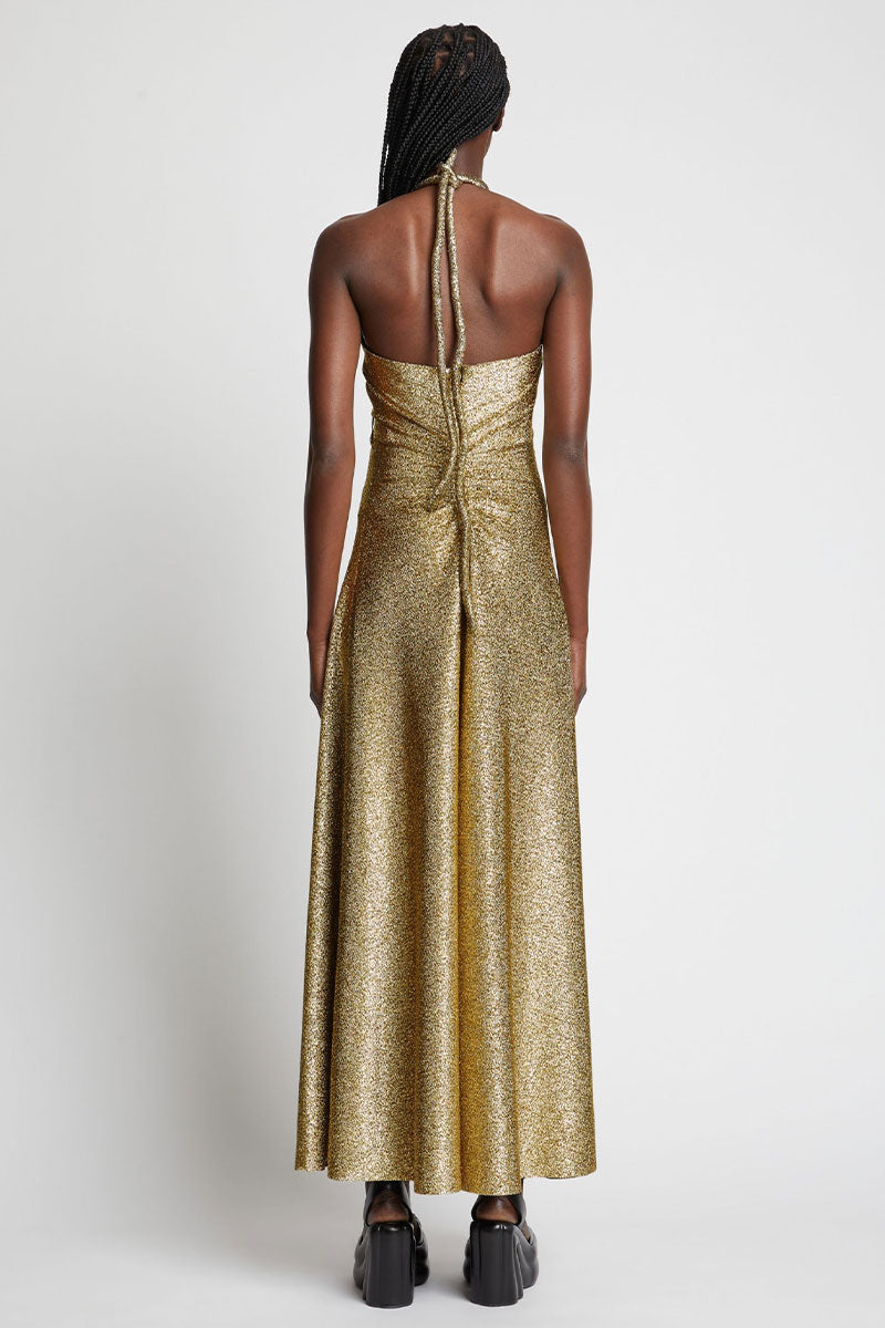 Metallic Jersey Sleeveless Cut Out Dress-Proenza Schouler-Boyds Philadelphia