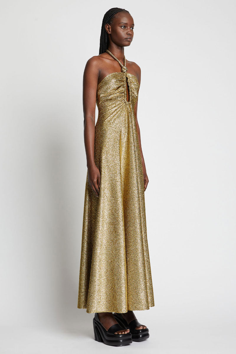 Metallic Jersey Sleeveless Cut Out Dress-Proenza Schouler-Boyds Philadelphia
