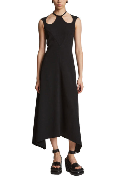 Matte Viscose Crepe A-Line Dress-Proenza Schouler-Boyds Philadelphia