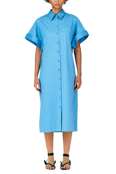 Eco Poplin Rolled Sleeve Shirtdress-Tibi-Boyds Philadelphia