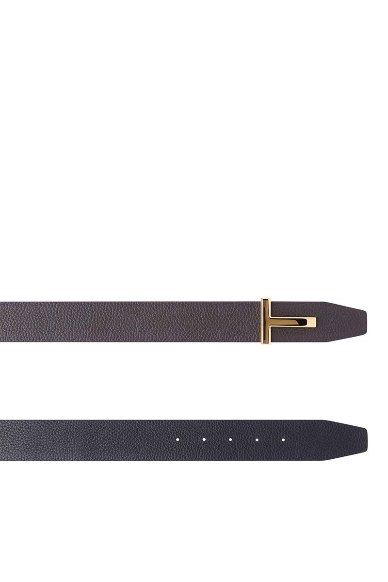 T Icon Grained Leather Belt-Tom Ford-Boyds Philadelphia