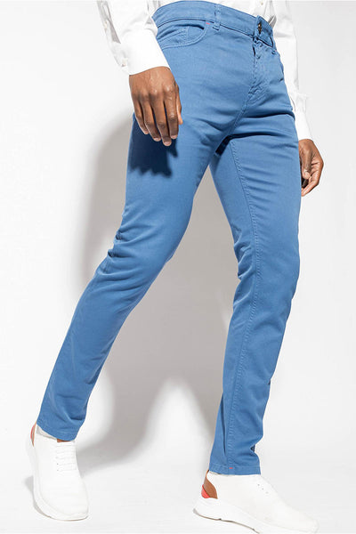 Blue Regular Fit 5 Pocket Pant-ISAIA-Boyds Philadelphia