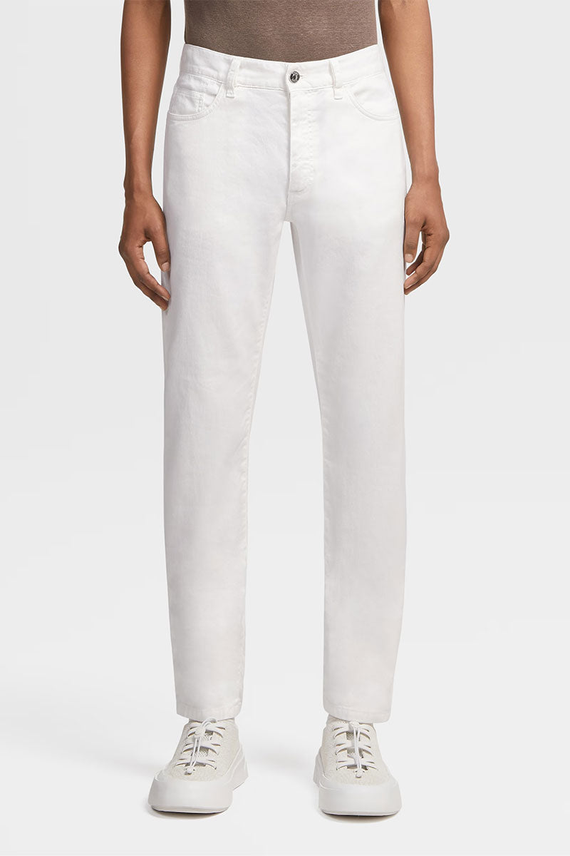 Stretch Linen & Cotton Jeans-Zegna-Boyds Philadelphia