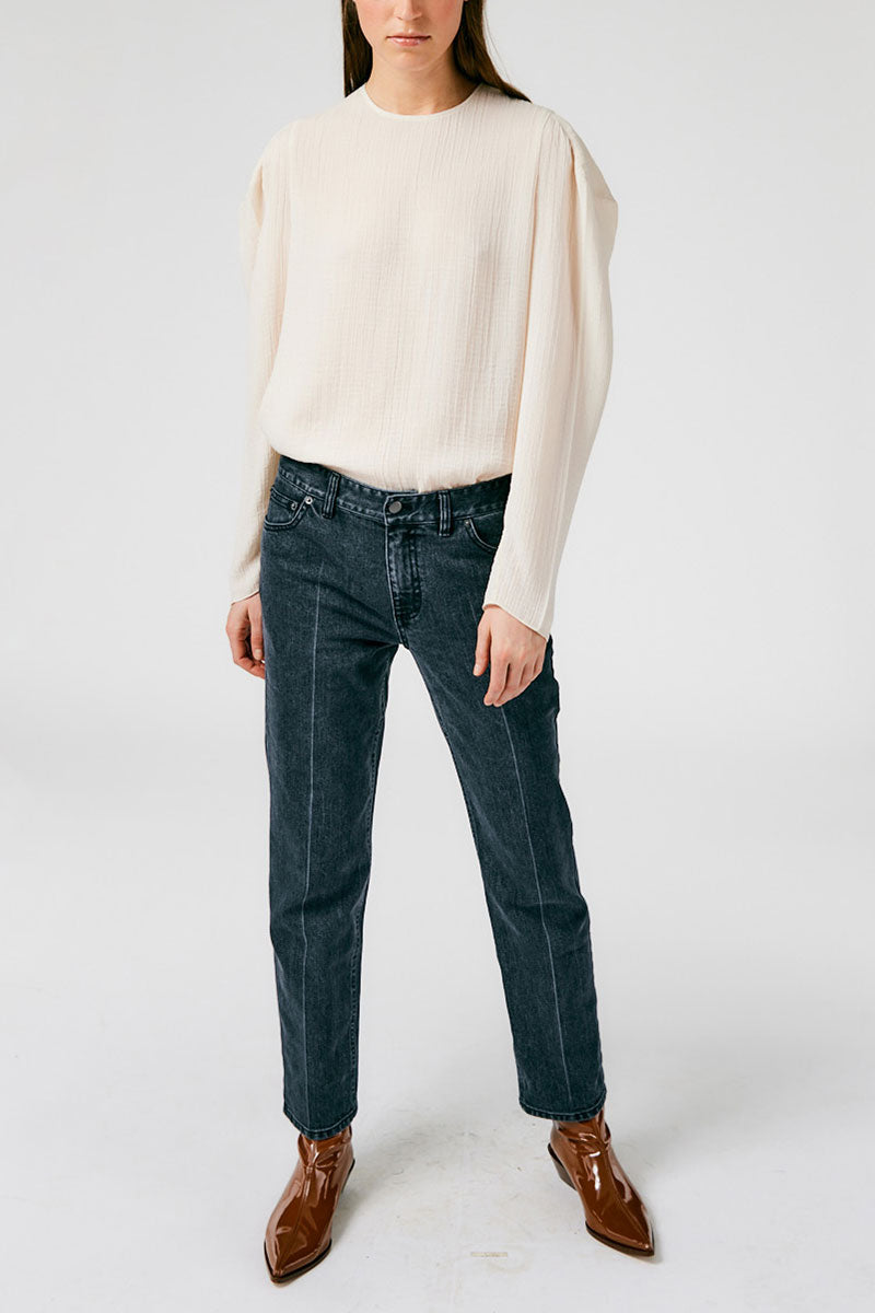 Grey Stretch Denim Elfie Jean-Tibi-Boyds Philadelphia