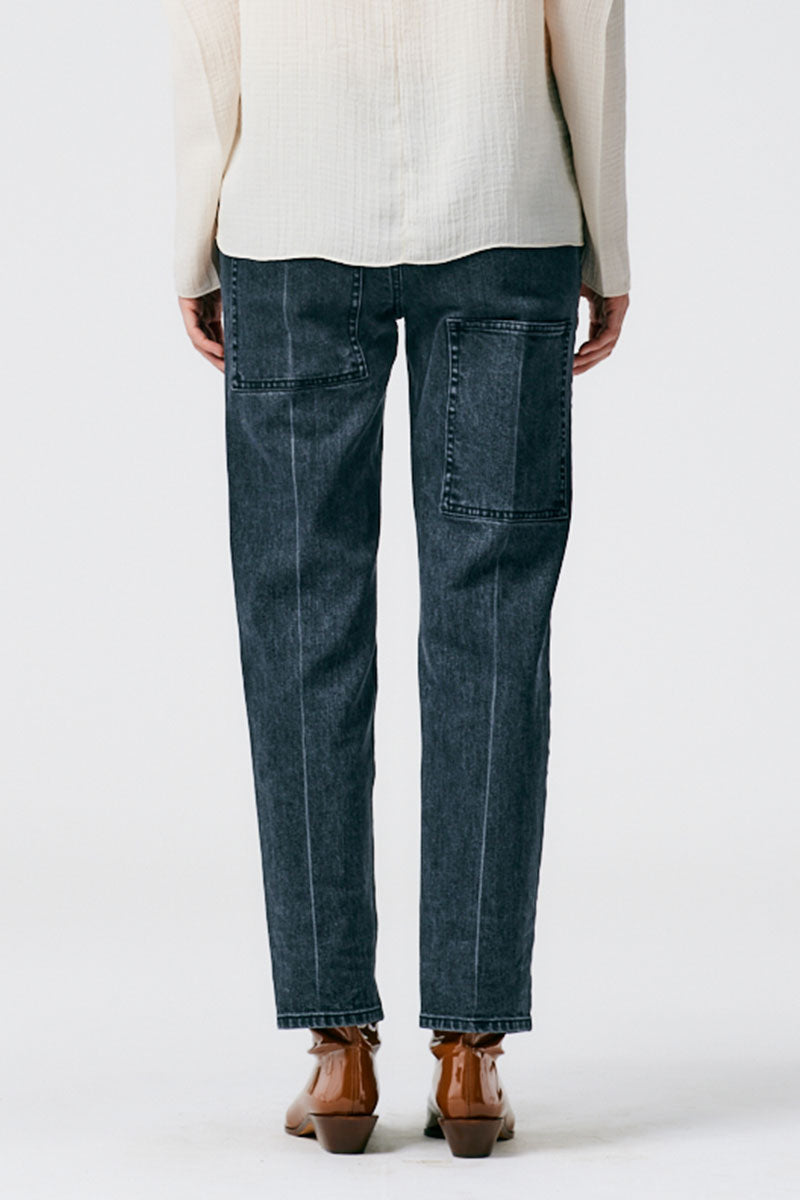 Grey Stretch Denim Elfie Jean-Tibi-Boyds Philadelphia