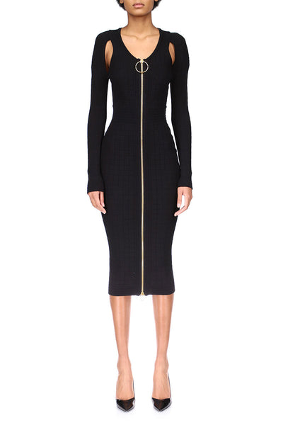 Zip Knit Midi Dress-Balmain-Boyds Philadelphia