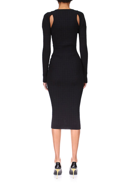 Zip Knit Midi Dress-Balmain-Boyds Philadelphia