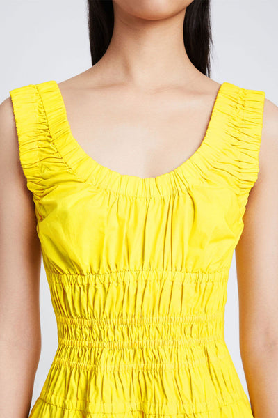 Poplin Gathered Midi Dress-Proenza Schouler White Label-Boyds Philadelphia