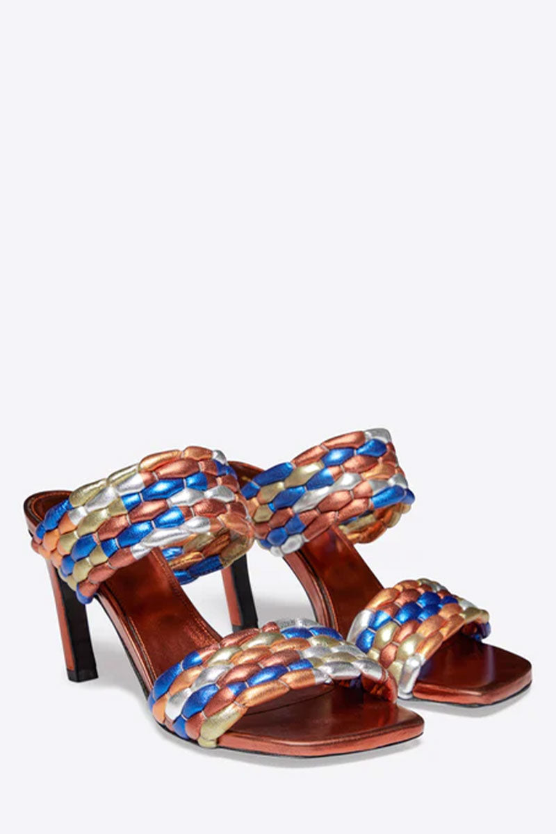 Woven Metallic Mules-Dries Van Noten-Boyds Philadelphia